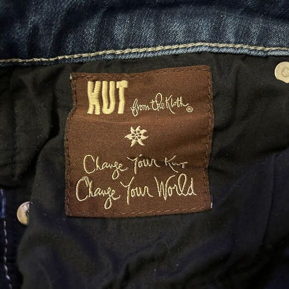 Kut from the Kloth Jeans Women's Sz 12 Katherine Boyfriend Dark Wash Stretch - Picture 6 of 6